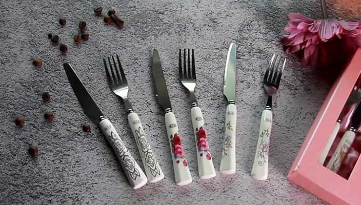 چاقو چنگال میوه خوری سرامیکی